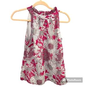 Liberty of London for Target Tank Sixd XS Pink and White GUC K0297